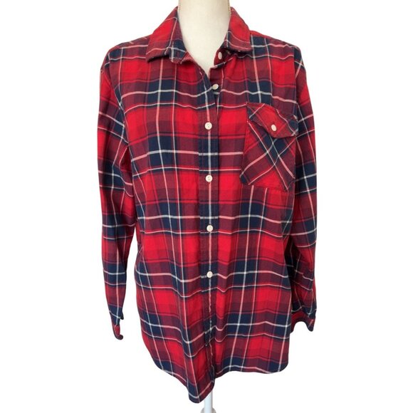 The North Face women's plaid button down 100% cotton Size Large - Picture 1 of 10